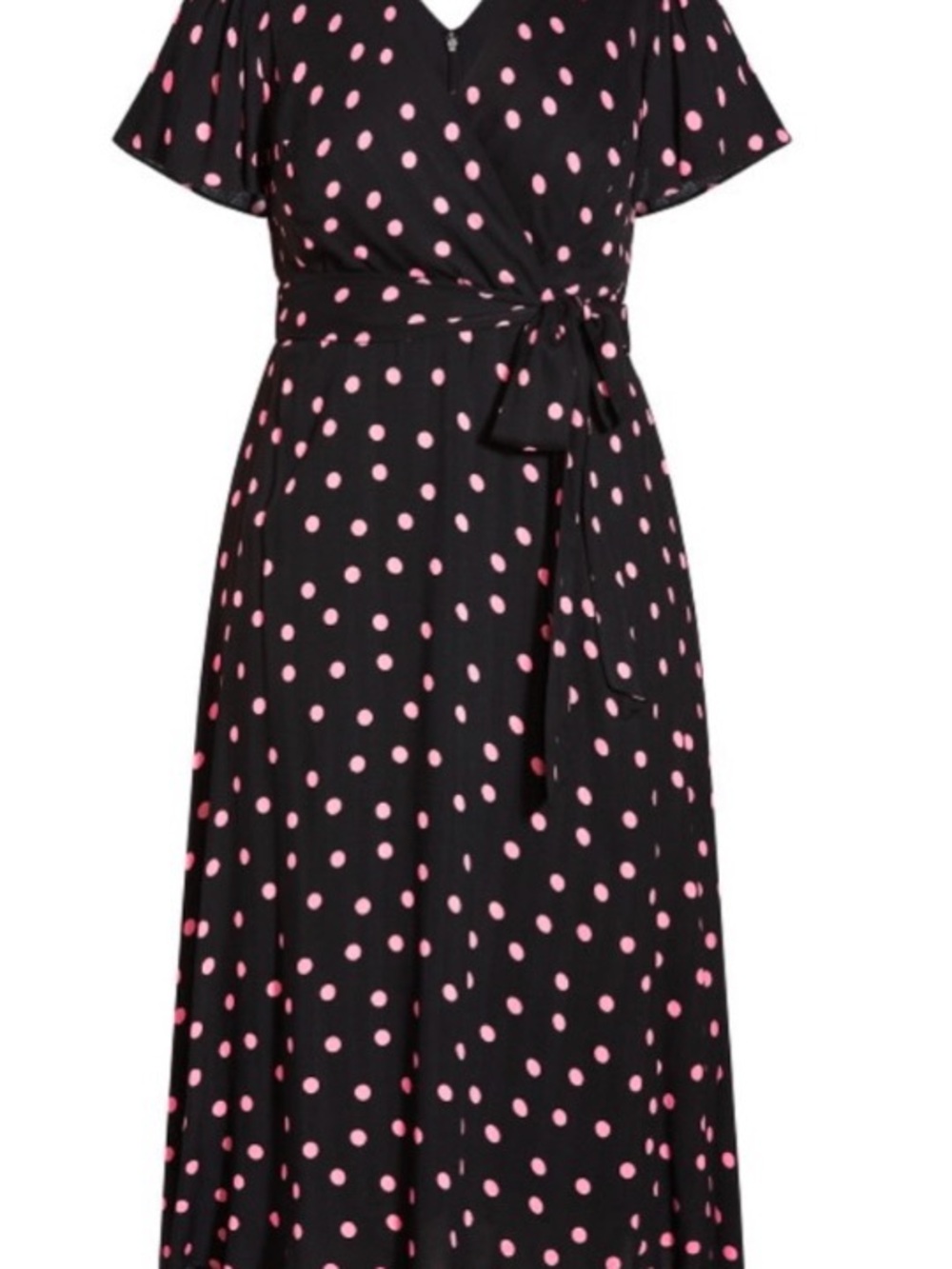City Chic Women's Plus Size Sashay Spot Faux Wrap Midi Dress